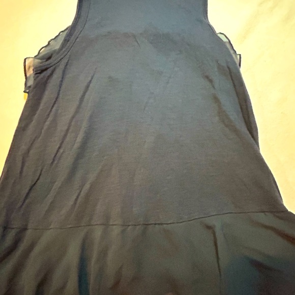 Navy Blue Ruffle Tank-Top - Picture 2 of 3